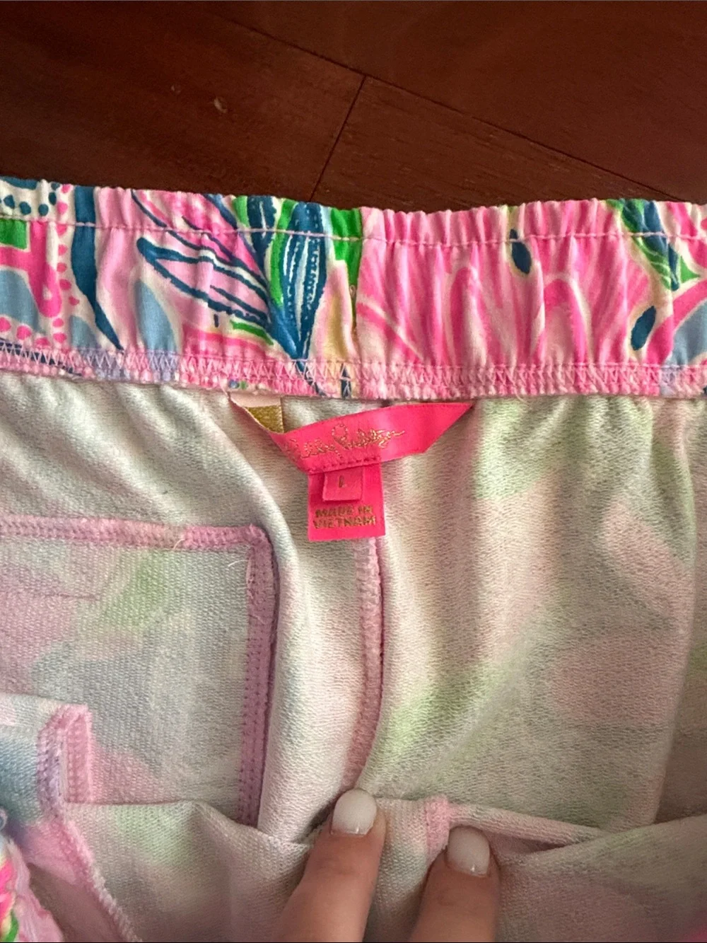 Lilly Pulitzer Pink Multicolor Floral Stretch Leggings - Picture 3 of 6